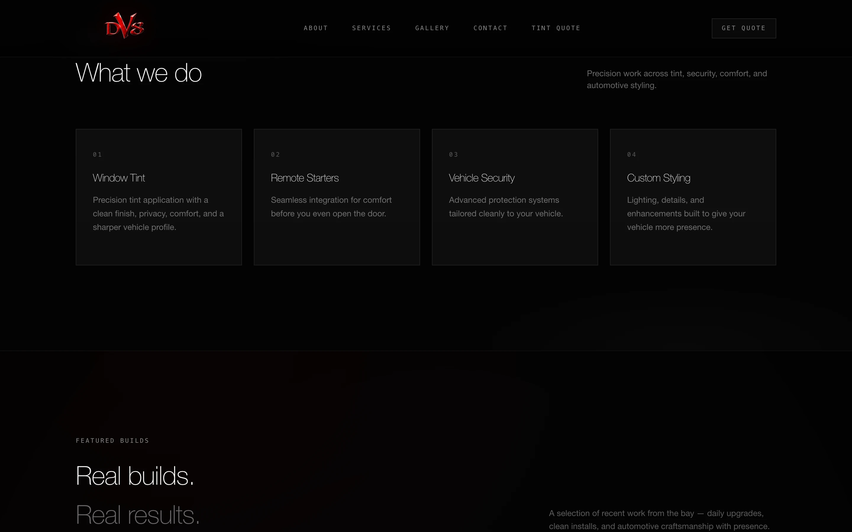 AutoDV8ions — services section