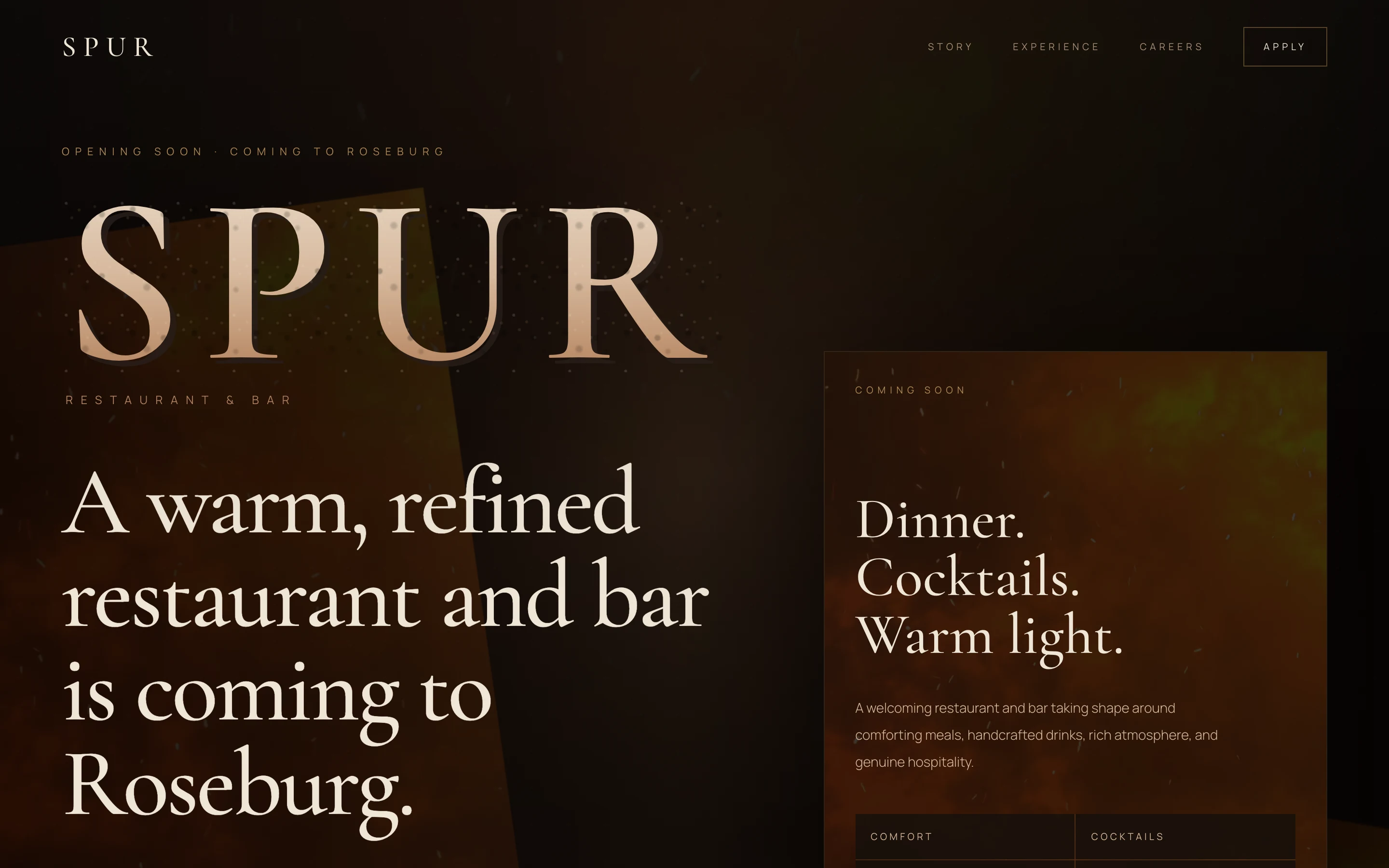 Spur Restaurant & Bar — interior sections